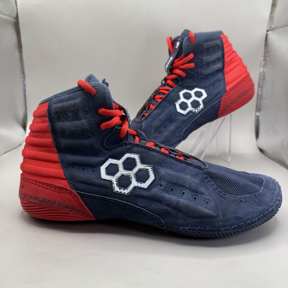 Rudis JB1 Ultra Wrestling Shoes Mens Size 10 Blue Red Mat Sneakers JBANC1002